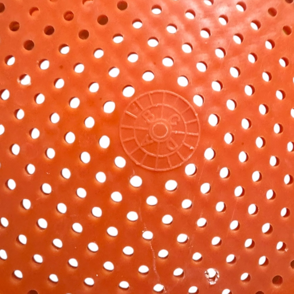 VTG 70s Orange Rubbermaid Villaware colander mixing bowl set 3 PC MCM 2661 2930 - Picture 9 of 16